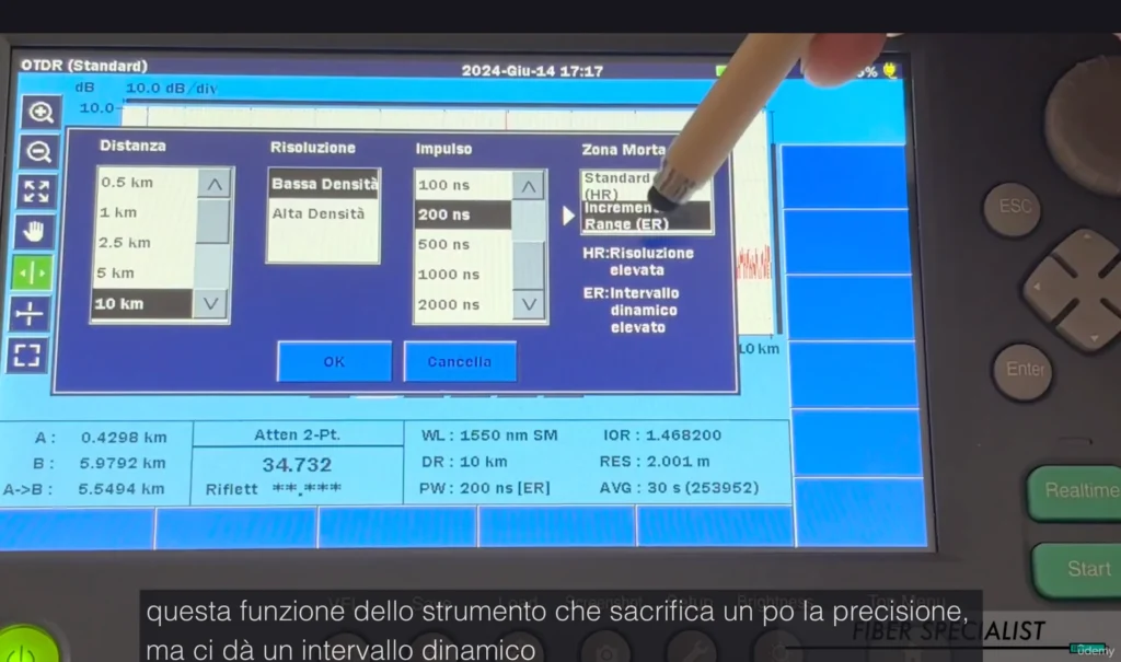 Videocorso Misure ottche con OTDR